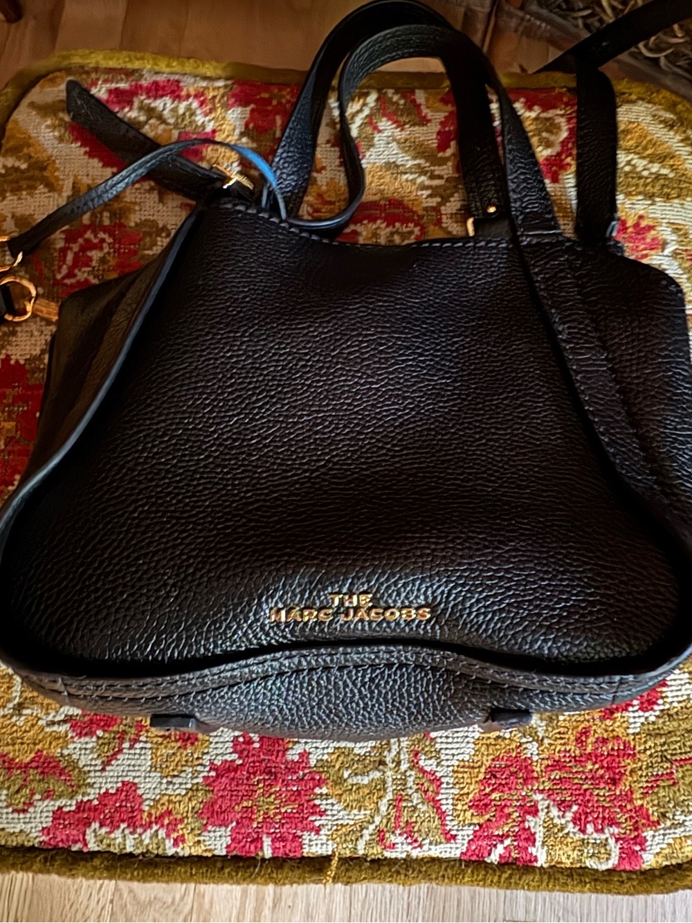 Marc Jacobs Collection Mini Director Bag Cylinder Black Leather Satchel